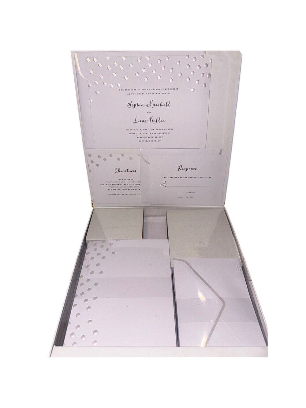 NIB 30 Custom Sets Wedding Invitation Printable Thru Michaels Website 150 Pieces